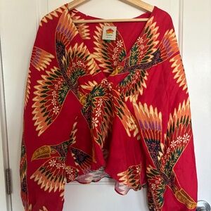 Farm Rio Red Toucan Top